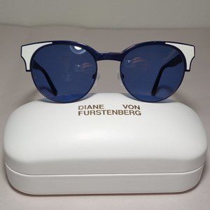 Diane von Furstenberg JOHANA DVF854S Navy New Women's Sunglasses